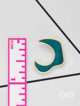 The Blue Moon - Golden Enamelled Stud Earrings