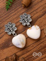 THE HEART'S DESIRE - OXIDISED EMBELLISHED EARRIBGS