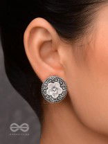 BLOSSOM SPINS - OXIDISED STUD EARRINGS