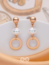 THE PEARL SPINNERS - GOLDEN EMBELLISHED EARRINGS