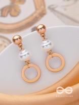 THE PEARL SPINNERS - GOLDEN EMBELLISHED EARRINGS