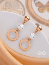 THE PEARL SPINNERS - GOLDEN EMBELLISHED EARRINGS