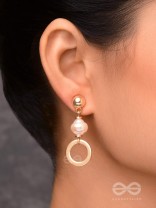 THE PEARL SPINNERS - GOLDEN EMBELLISHED EARRINGS