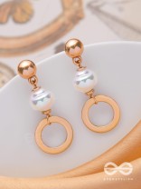THE PEARL SPINNERS - GOLDEN EMBELLISHED EARRINGS