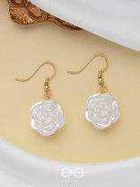 MINIATURE ROSE ROMANCE - GOLDEN EMBELLISHED EARRINGS