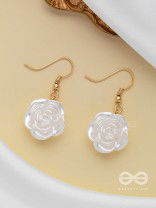 MINIATURE ROSE ROMANCE - GOLDEN EMBELLISHED EARRINGS