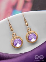 THE PURPLE HAZE - GOLDEN EMBELLISHED EARRINGS