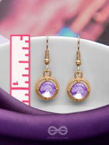 THE PURPLE HAZE - GOLDEN EMBELLISHED EARRINGS