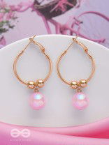 THE PINK CHAMPAGNE - GOLDEN HOOP EARRINGS