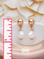 THE MOONBEAM PEARLS - GOLDEN EMBELLISHED EARRINGS