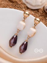 LUSTRE OF DUSK - GOLDEN EMBELLISHED EARRINGS