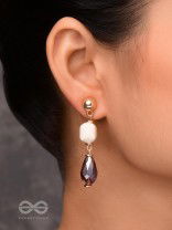 LUSTRE OF DUSK - GOLDEN EMBELLISHED EARRINGS