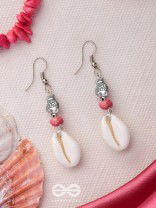 FINTASTIC SEAFISH SHELLS - OXIDISED DROP EARRINGS