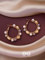 WHIMSICAL WONDERBEADS - GOLDEN EMBELLISHED HOOP EARRINGS