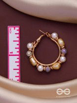 WHIMSICAL WONDERBEADS - GOLDEN EMBELLISHED HOOP EARRINGS