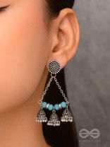 The Sky Marvels - Oxidised And Beaded Earrings