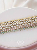 Ambaraukas- Walk On The Skyline- Beads, Polki And Kundan Finished Hand Embroidered Choker Neckpiece 