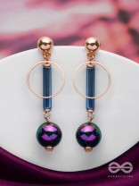 GALAXY SPARKLES - GOLDEN EMBELLISHED EARRINGS