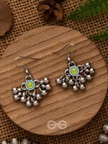 THE BLUEBELL SUNSHINE - OXIDISED EMBELLISHED EARRINGS