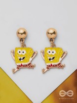 SPONGEBOB SQUAREGEMS - GOLDEN EMBELLISHED EARRINGS