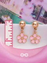CHERRY BLOSSOM CHARMS - GOLDEN EMBELLISHED EARINGS