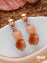 THE FADING BLAZE - GOLDEN EMBELLISHED EARRINGS