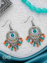 Tropical Tease - Enamelled Oxidised Earrings