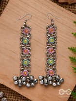Mystic Treasures - Enamelled Oxidised Earrings