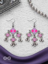 Dreamy Gala - Enamelled Oxidised Earrings