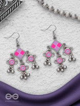 Dreamy Gala - Enamelled Oxidised Earrings