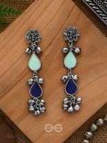 Rainy Day Delights - Silver Enamelled Earrings