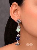 Rainy Day Delights - Silver Enamelled Earrings