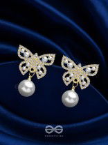 FLY HIGH BUTTERFLY - GOLDEN EMBELLISHED EARRINGS