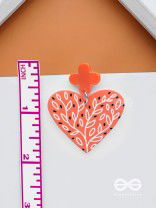 THE LUCKY LOVE - ORANGE ACRYLIC EARRINGS