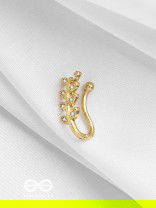 LEAF OUT BEAUTY - GOLDEN CZ NOSERING (NON-PIERCING)