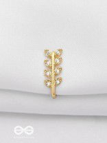 LEAF OUT BEAUTY - GOLDEN CZ NOSERING (NON-PIERCING)