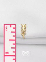 LEAF OUT BEAUTY - GOLDEN CZ NOSERING (NON-PIERCING)