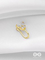 THE BUTTERFLY BLESSING - GOLDEN CZ NOSERING (NON-PIERCING)