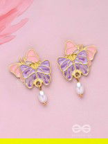 DUAL WING WONDERS - GOLDEN EMBELLISHED EARRINGS