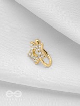 SPARKLIN' STAR - GOLDEN CZ NOSERING