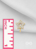 SPARKLIN' STAR - GOLDEN CZ NOSERING
