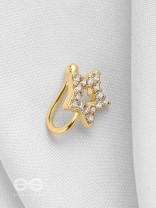 SPARKLIN' STAR - GOLDEN CZ NOSERING