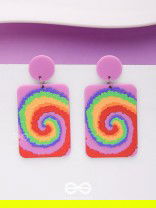 THE CARNIVAL COILS - MULTICOLOR ACRYLIC EARRINGS