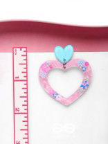 FALLIN' IN LOVE - PINK AND BLUE ACRYLIC EARRINGS