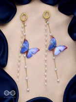 A BUTTERFLY'S TALE - GOLDEN EMBELLISHED EARRINGS 
