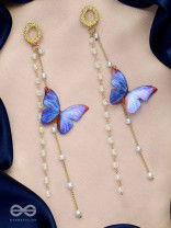 A BUTTERFLY'S TALE - GOLDEN EMBELLISHED EARRINGS 
