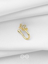 CHAMPAGNE STAR - GOLDEN CZ NOSERING (NON-PIERCING)