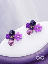 LILAC LOVEBUDS - GOLDEN EMBELLISHED STUD EARRINGS