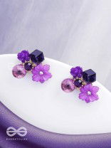 LILAC LOVEBUDS - GOLDEN EMBELLISHED STUD EARRINGS