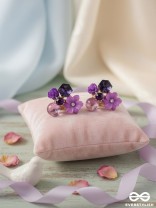 LILAC LOVEBUDS - GOLDEN EMBELLISHED STUD EARRINGS